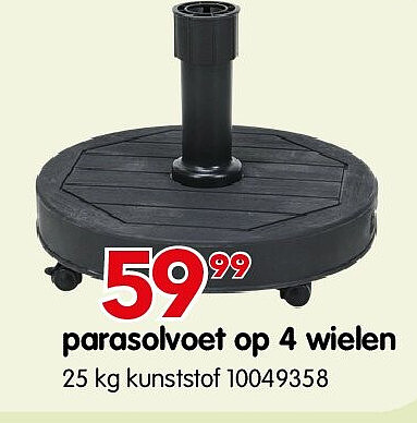 parasolvoet op 4 wielen