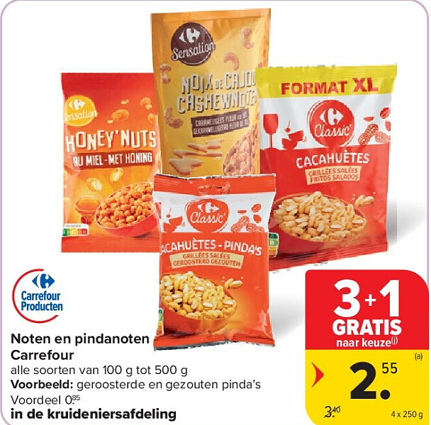 Noten en pindanoten Carrefour