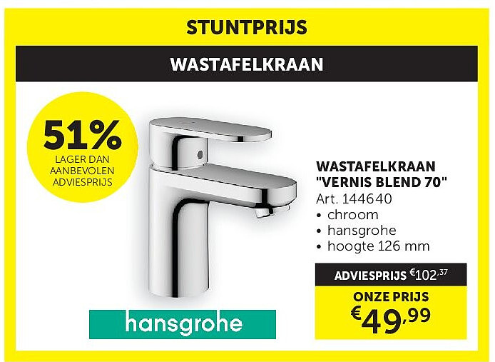 WASTAFELKRAAN "VERNIS BLEND 70"