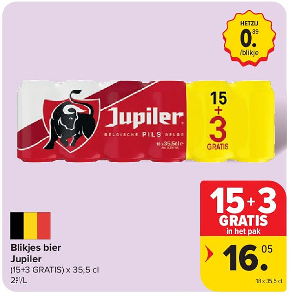 Blikjes bier Jupiler