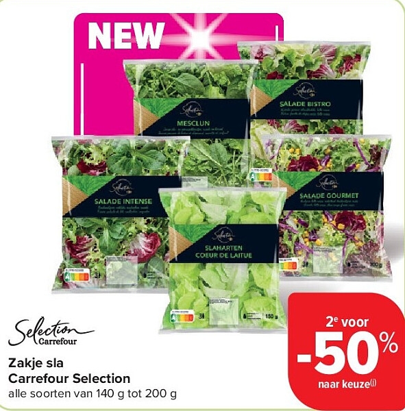 Zakje sla Carrefour Selection