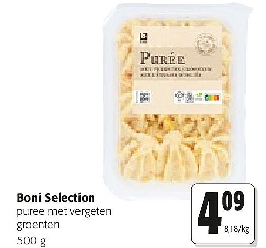 Boni Selection puree met vergeten groenten 500 g