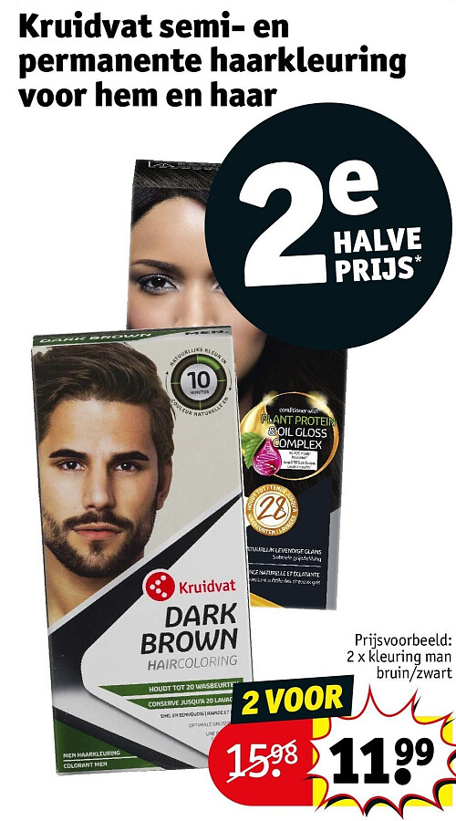 Kruidvat semi- en permanente haarkleuring voor hem en haar