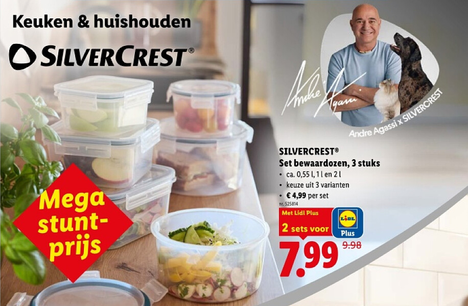 Set bewaardozen, 3 stuks