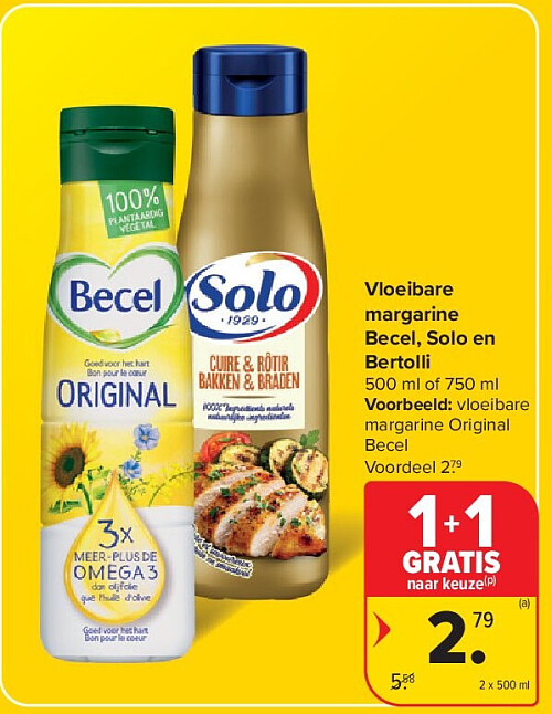 Vloeibare margarine Becel, Solo en Bertolli