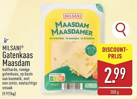 Gatenkaas Maasdam
