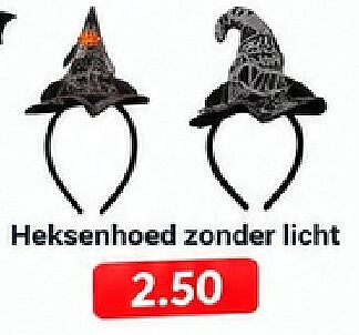 Heksenhoed zonder licht