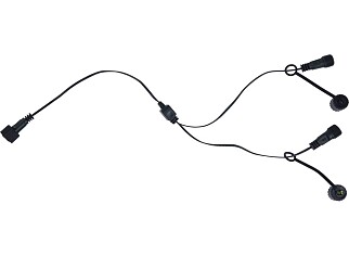 Kerstverlichting T-Splitter 3-weg - 31V - IP44 - Zwart