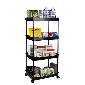 Nexxt Multifunctionele Trolley - 4 Laags - 40 x 15 x 88 cm - Zwart