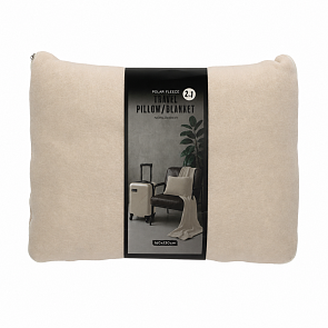 Norlander 2-in-1 Reis Kussen en Deken - Beige - 160 x 160 x 130 cm