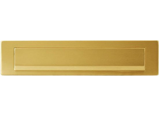 Brievenbus + klep - Aluminium - 31 x 8 cm - Licht goud