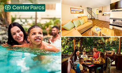 Weekend of midweek weg voor 4 tot 6 personen bij Center Parcs Mystery Park in Nederland