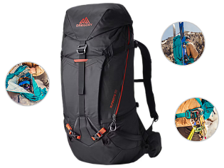 Gregory Alpinisto Rugzak | 50 L | Lava Black