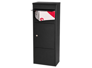Allux München Pakketbrievenbus | Verzinkt Staal | Zwart | 32x95x20