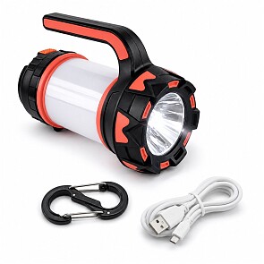 FlinQ Oplaadbare Camping Lamp/Zaklamp met Powerbank