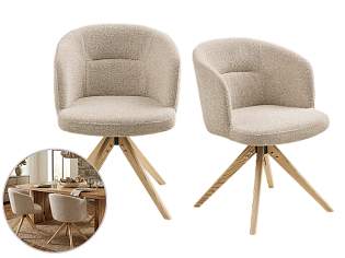 2x House Nordic Donn Draaibare Eetkamerstoel