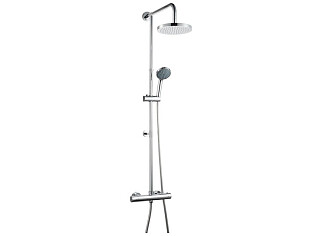 Saniscape Mono Douchesysteem - Regendouche ø 20 cm - Inclusief thermostaatkraan