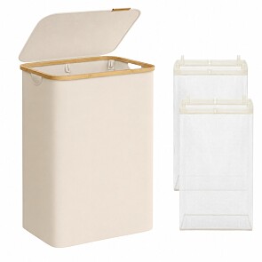 XEMM Wasmand 2 Vakken 130 liter - Beige