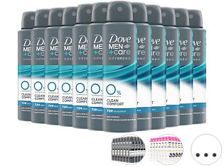 12x Dove Men+Care Advanced 0% Clean Comfort Deo Spray | 150 ml