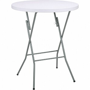 Alpina Statafel Inklapbaar Rond Ø 80 x 110 cm - Wit