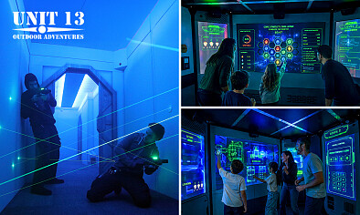 Laser Maze + virtuele X-Cube Escape Room + friet
