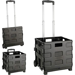 Jonska Boodschappentrolley Opvouwbaar - 30 liter - Zwart
