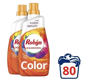 Robijn Klein & Krachtig Color Vloeibaar Wasmiddel - 2 x 40 wasbeurten - Voordeelverpakking