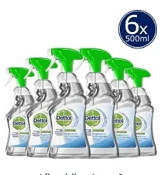 Dettol Hygiënische Multi-Reiniger Spray - 6 x 500 ml - Grootverpakking
