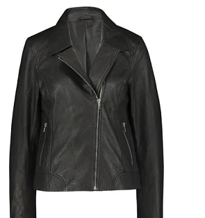 damesjack leer zwart