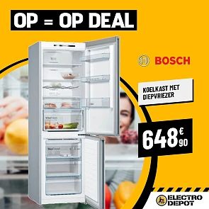 Bosch 2-deurs koelkast met diepvriezer
