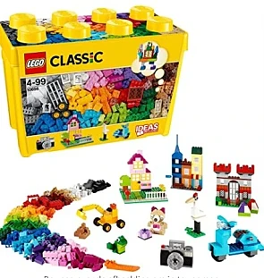 LEGO 10698 Classic Creative grote opbergdoos Bouwset, Speelgoed opslagdoos, Leuke kleurrijke bouwstenen voor LEGO Masters