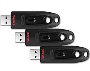 SanDisk SDCZ48-032G-GAM46T Ultra 32GB USB-stick USB 3.0 tot 100.MB/s - 3-pack, Zwart