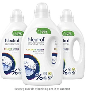 Neutral Wasmiddel Kleur, Parfumvrij - 60 wasbeurten - 3 x 1L