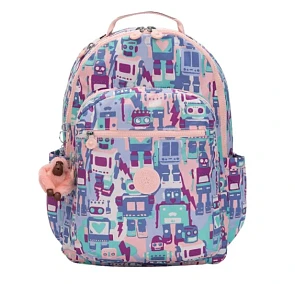 Kipling rugzak Seoul Robot Camo Pink
