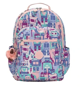 Kipling rugzak Seoul Robot Camo Pink