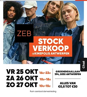 Zeb stockverkoop Kinepolis Antwerpen