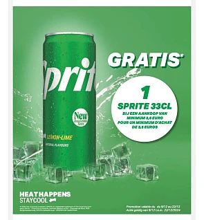 Gratis Sprite 33cl can bij jouw frituur