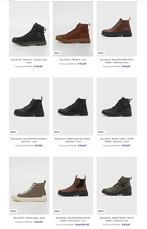 Palladium schoenen tot wel 75% korting