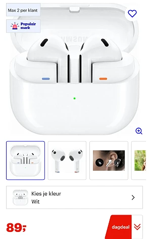 Dagdeal: Samsung Galaxy Buds3 89€