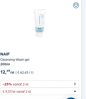 Naif producten -25% extra