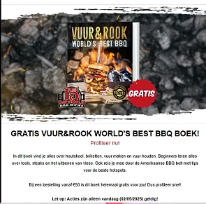 GRATIS VUUR&ROOK WORLD'S BEST BBQ BOEK bij vuur&rook