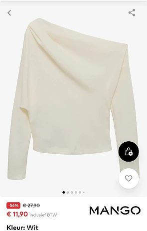 Mango witte blouse enkel maat XS -56% bij aboutyou.be