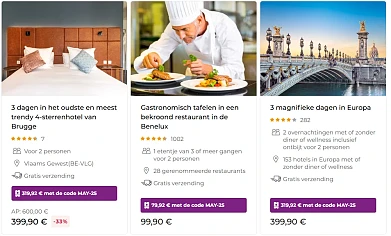 Tot 20% korting op ExclusiveWeb cadeaubonnen bij Bongo