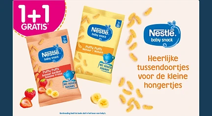 1+1 en 2+2 gratis op Nestlé baby artikelen