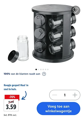 Roterend kruidenrek, 10-delig -70% op lidl.be