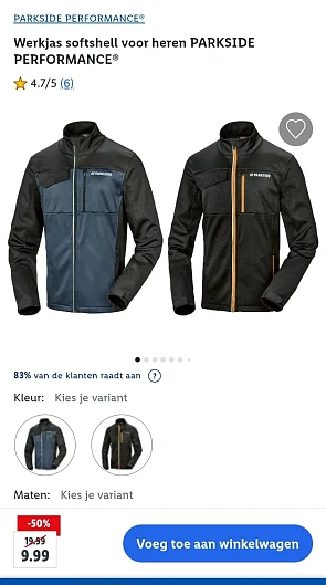 Werkjas softshell voor heren PARKSIDE PERFORMANCE®