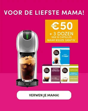 €50 korting én 3 gratis doosjes bij Nescafé Dolce Gusto