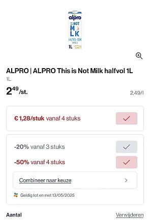 AlproThis is not milk tot -50% bovenop goedkopere prijs