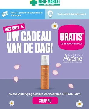 Medi market: gratis zonnecrème
