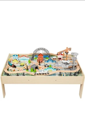 Speeltafel met treinspoor + 120 onderdelen